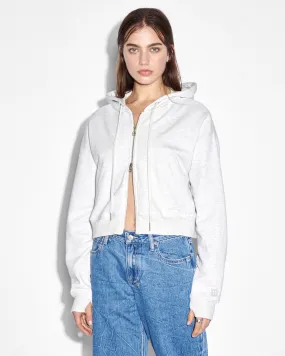 3X4 ORIGIN CROP HOODIE SNOW MARLE