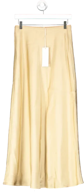 Arket Beige Maxi Satin Skirt UK 8