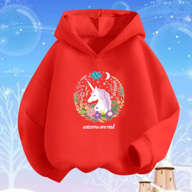 Baby Girls Lollipop Butterfly Unicorn Hoodies