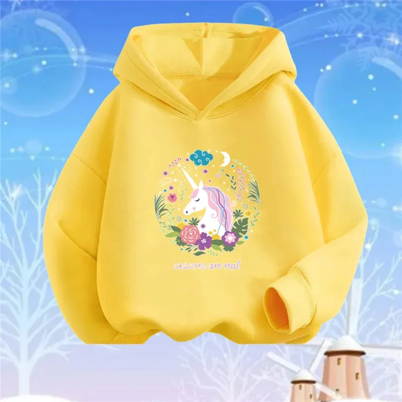 Baby Girls Lollipop Butterfly Unicorn Hoodies