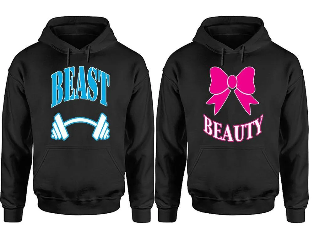 Beast and Beauty Couple Matching Pullover Hoodies