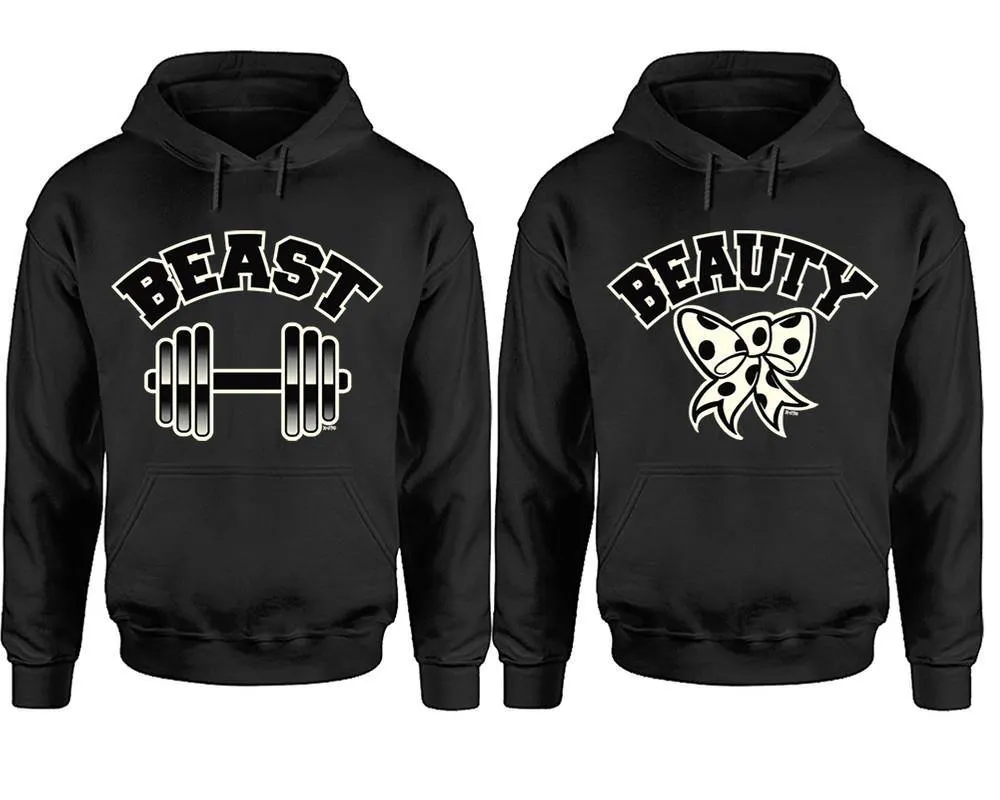 Beast and Beauty Couple Matching Pullover Hoodies