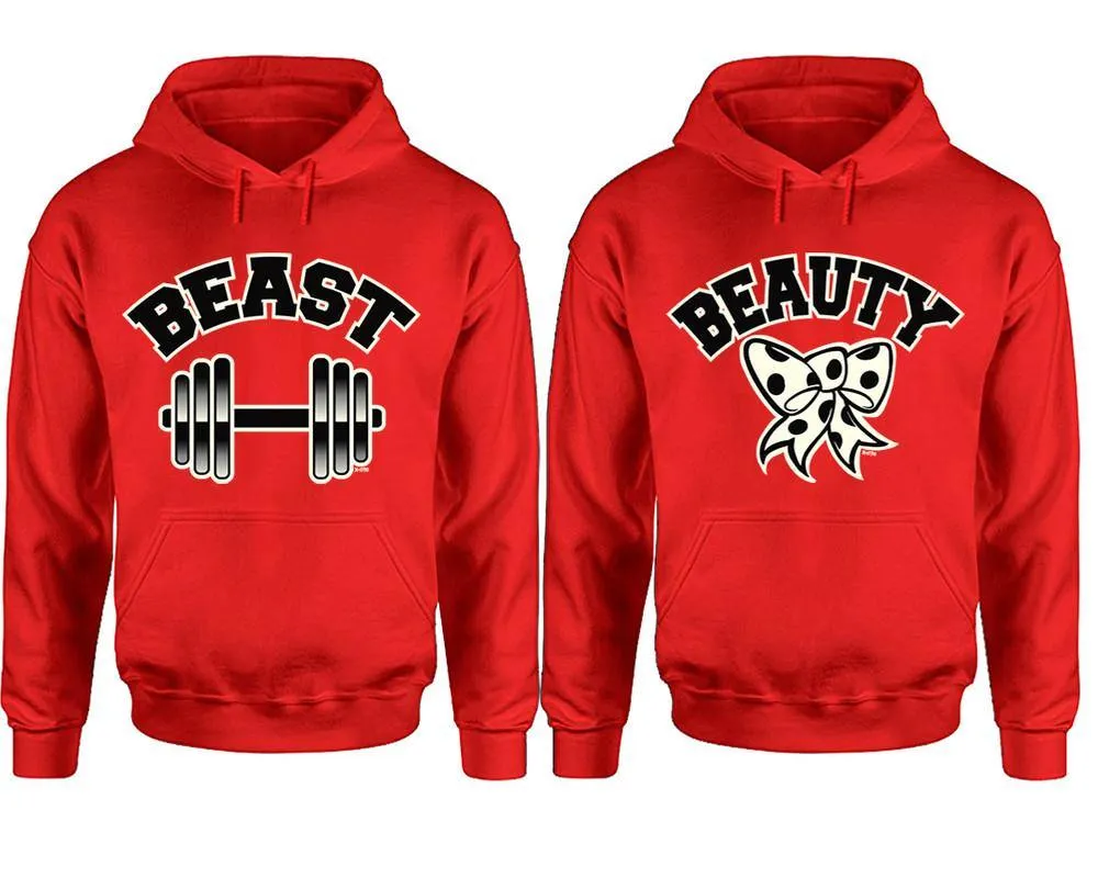 Beast and Beauty Couple Matching Pullover Hoodies