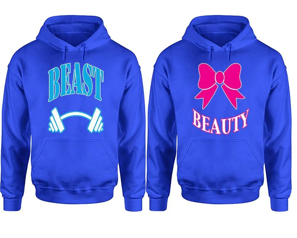 Beast and Beauty Couple Matching Pullover Hoodies