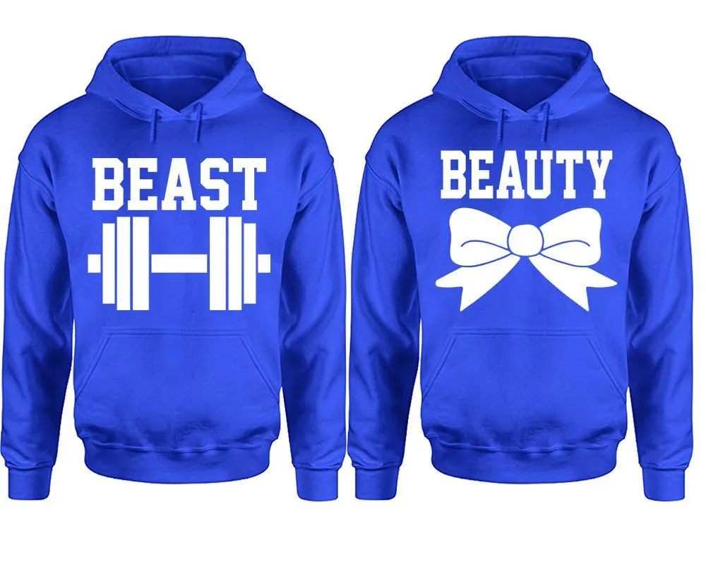 Beast and Beauty Couple Matching Pullover Hoodies