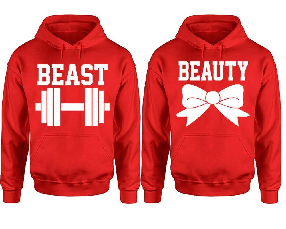 Beast and Beauty Couple Matching Pullover Hoodies