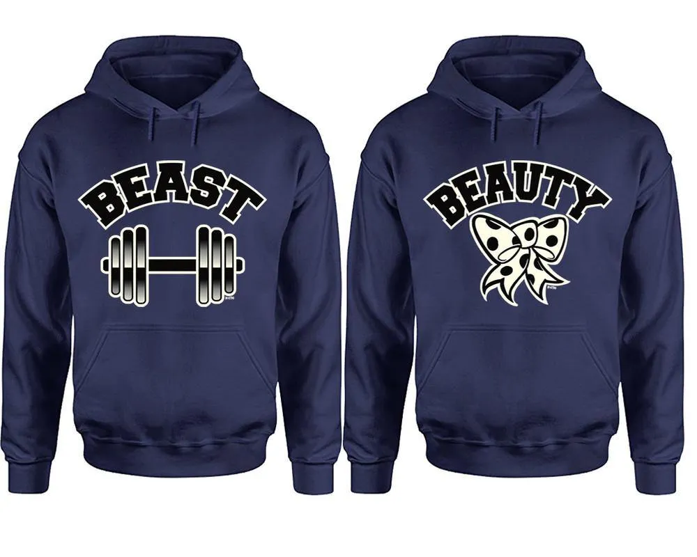 Beast and Beauty Couple Matching Pullover Hoodies