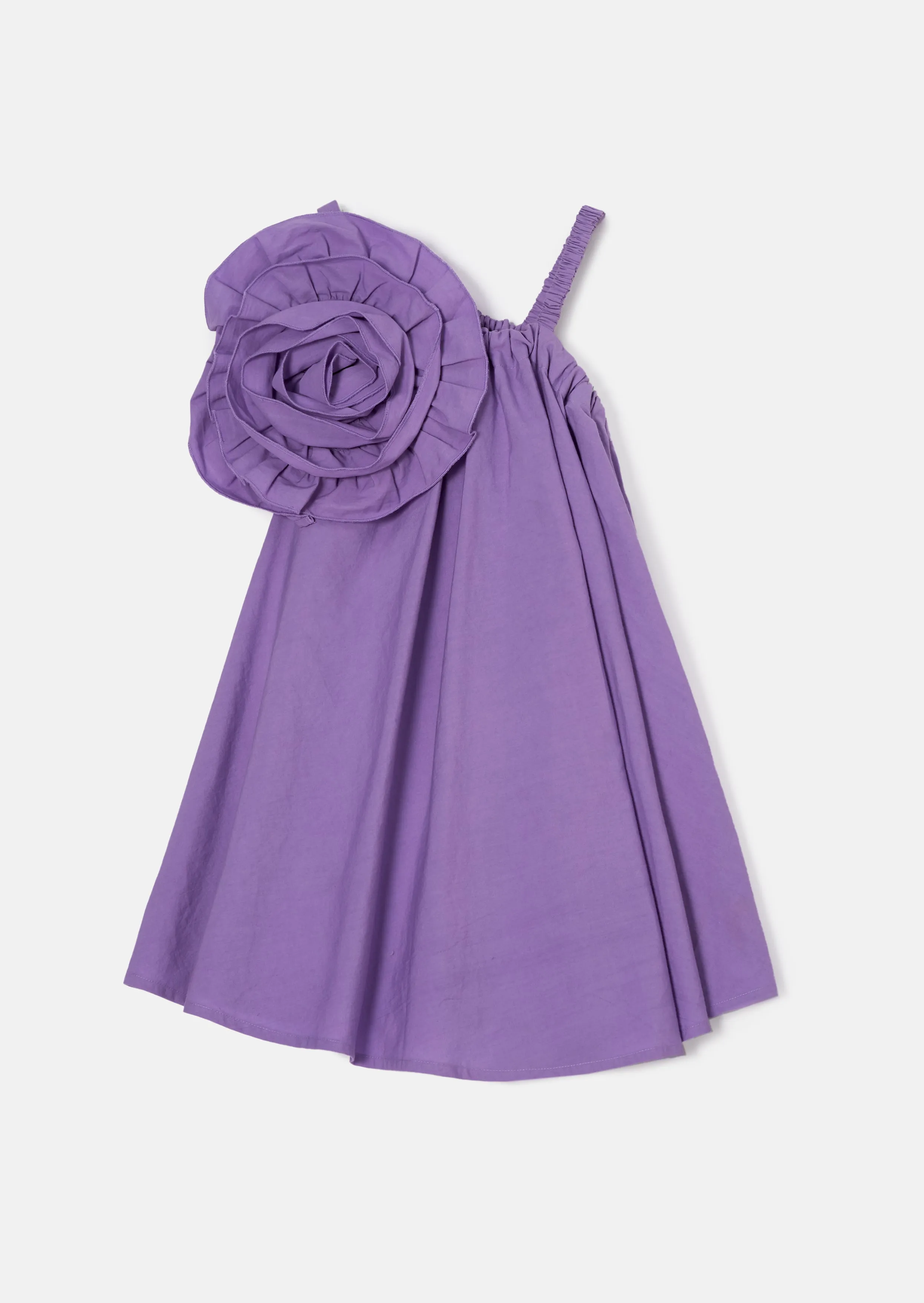 Carrie Purple Corsage Swing Dress