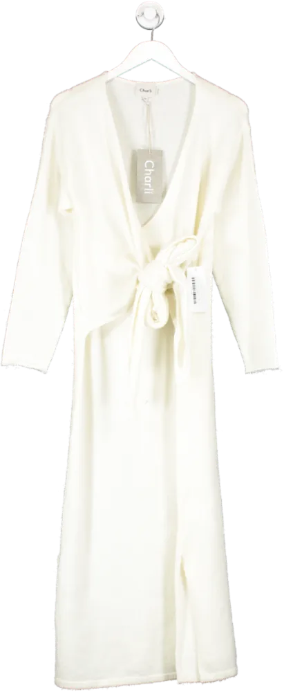 Charli Cream Keira Dress In Ivory UK S/M