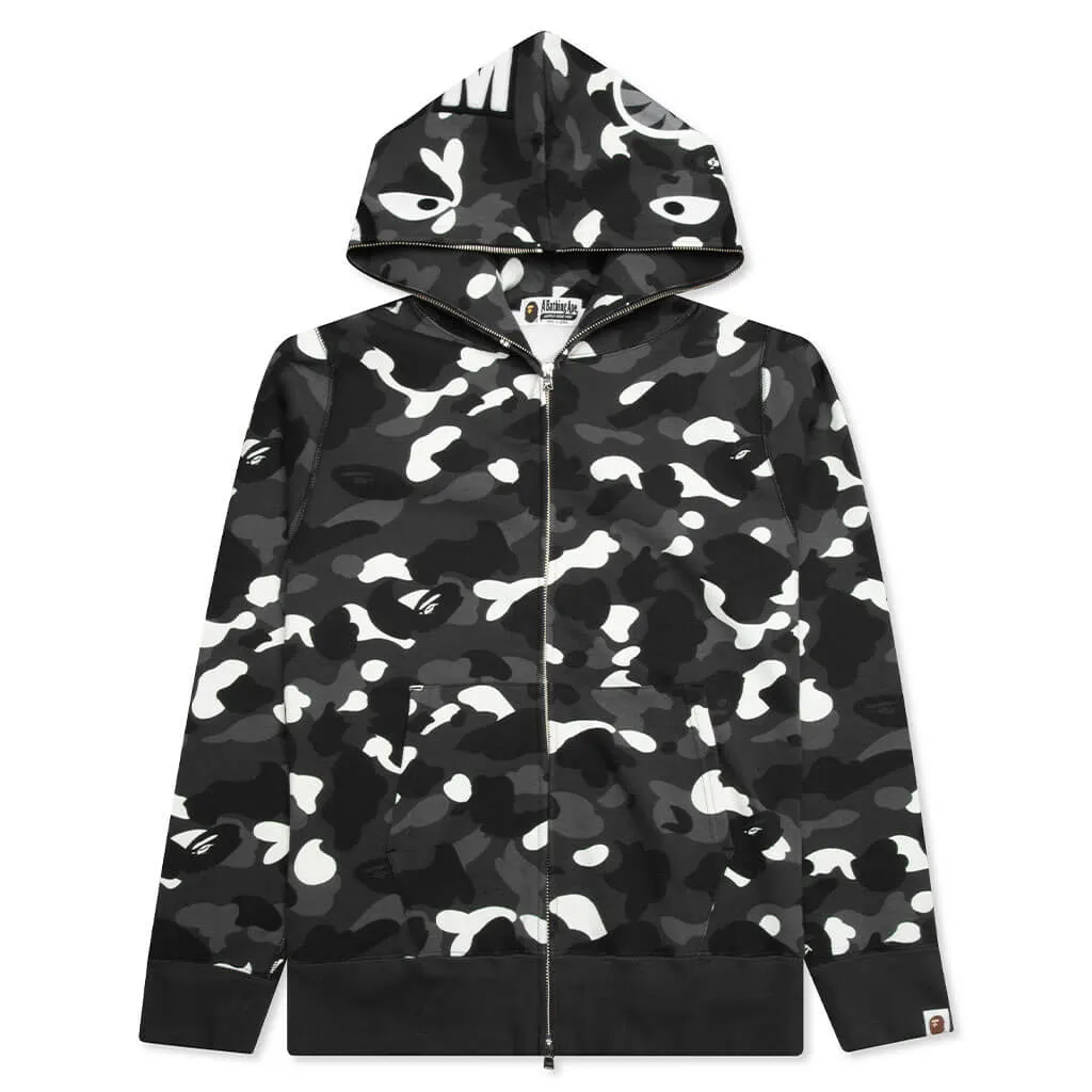 City Camo Shark Full Zip Hoodie - Black