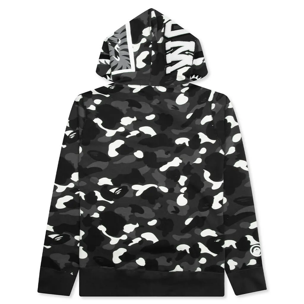 City Camo Shark Full Zip Hoodie - Black