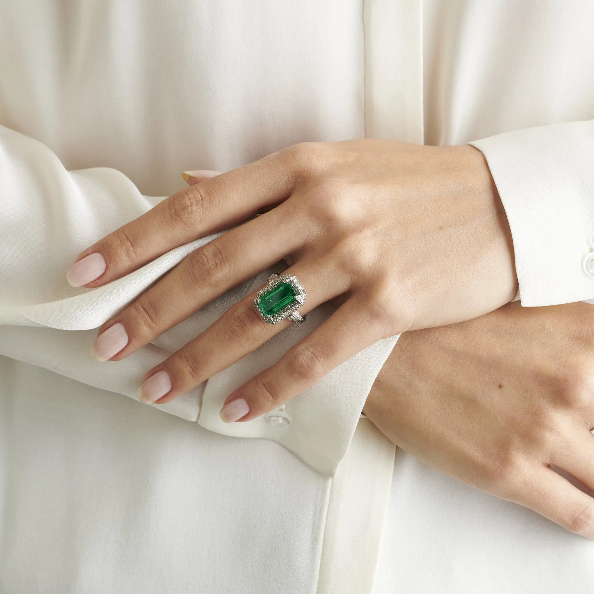 Colombian Emerald and Diamond Ring