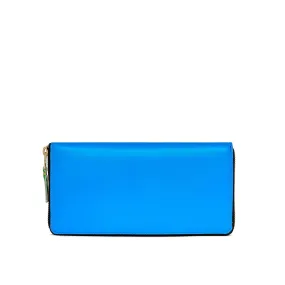 COMME des GARÇONS WALLETS Large SUPER FLUO Leather Wallet - Blue