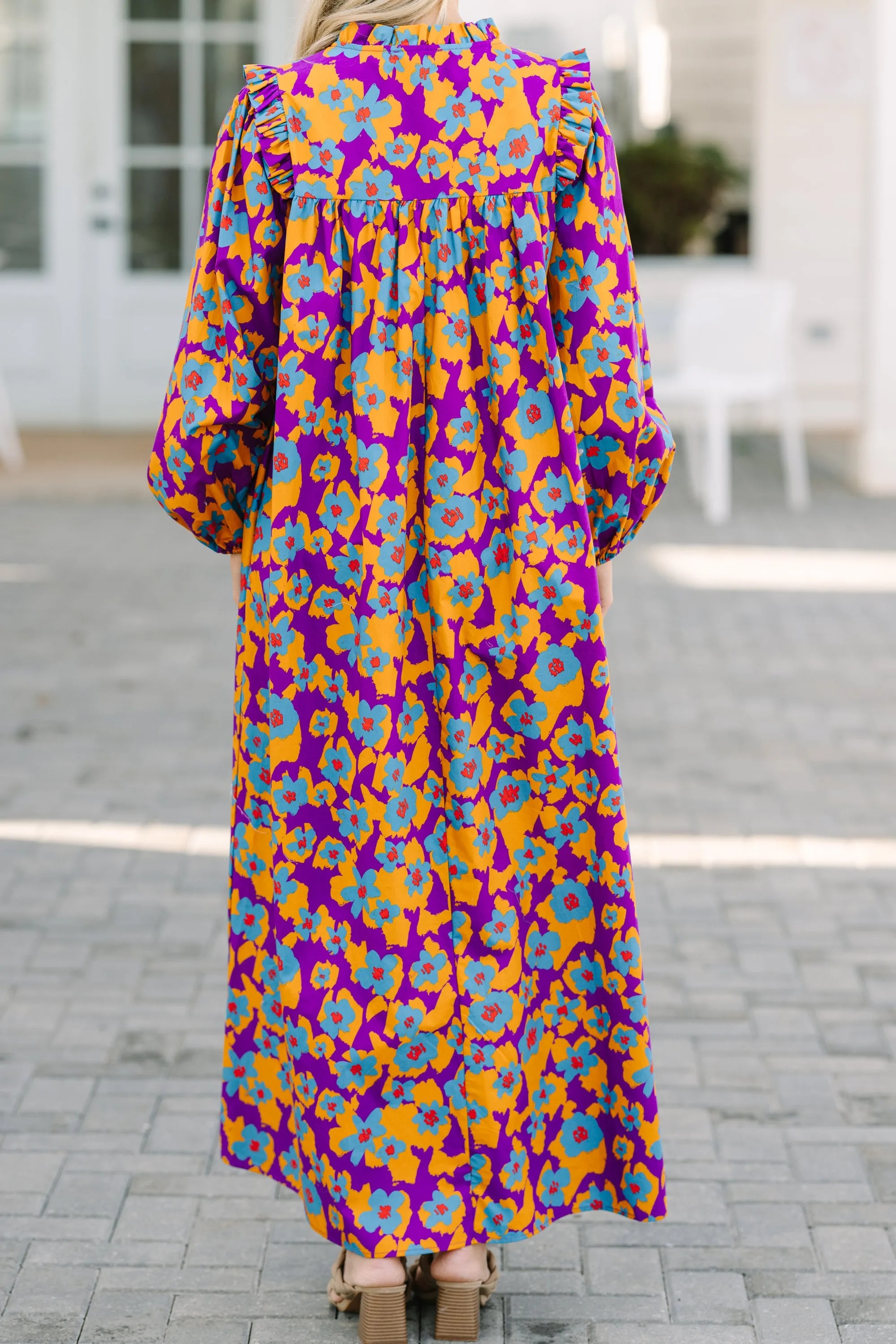 Find You Well Purple Floral Maxi Dress