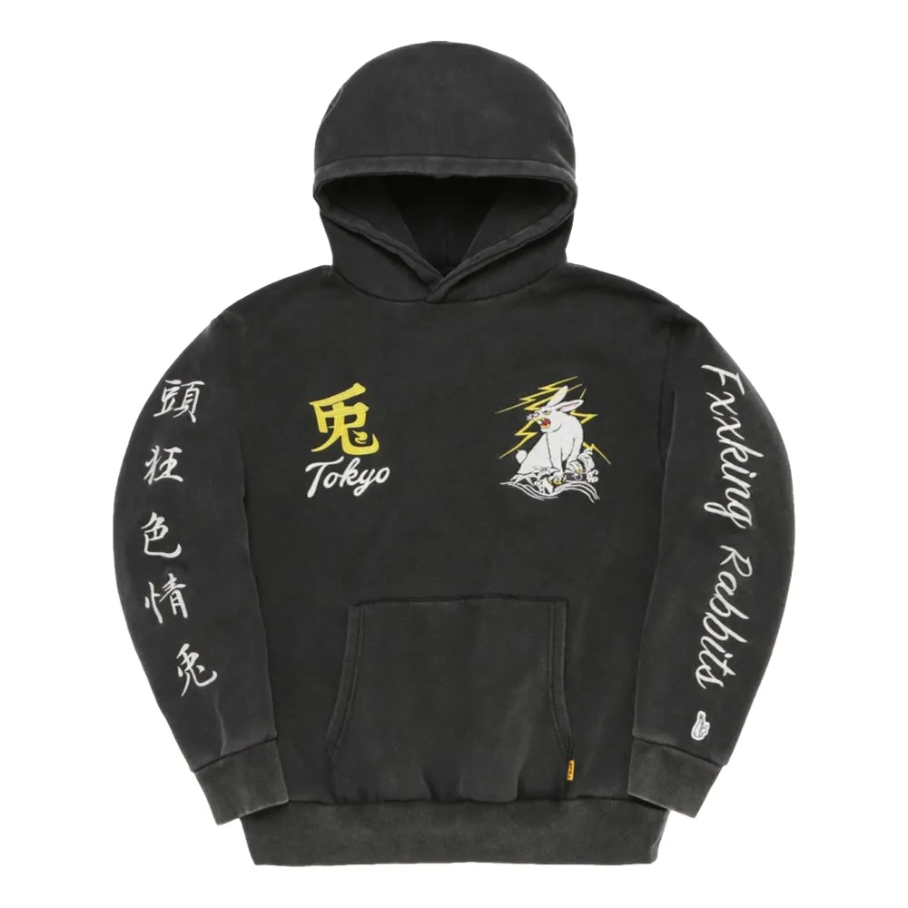 #FR2 EMBROIDERY SOUVENIER HOODIE-BLACK