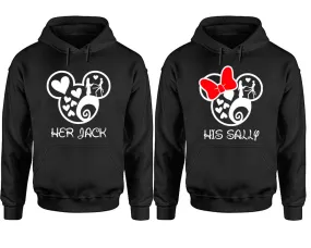 Her Jack His Sally Couple Matching Hoodies