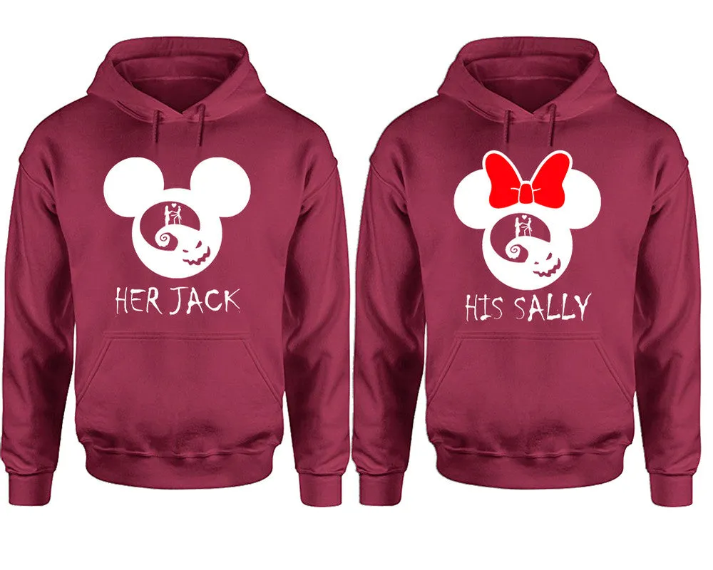 Her Jack His Sally Couple Matching Hoodies