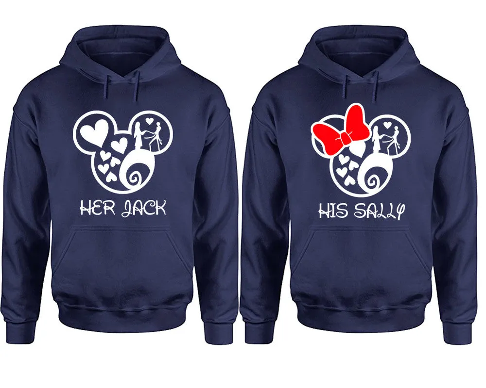 Her Jack His Sally Couple Matching Hoodies