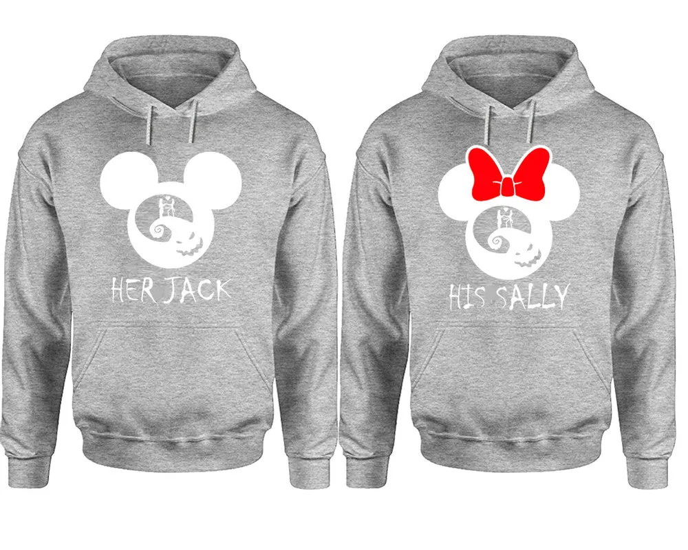 Her Jack His Sally Couple Matching Hoodies