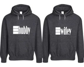 Hubby Wifey Couple Matching Speckle Hoodies