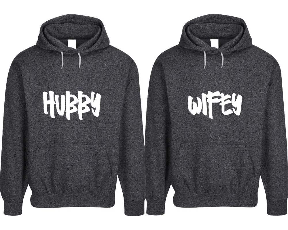 Hubby Wifey Couple Matching Speckle Hoodies