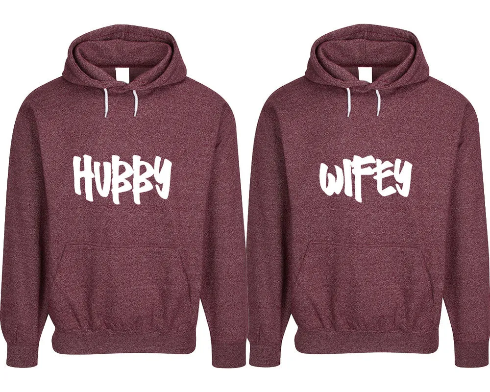 Hubby Wifey Couple Matching Speckle Hoodies