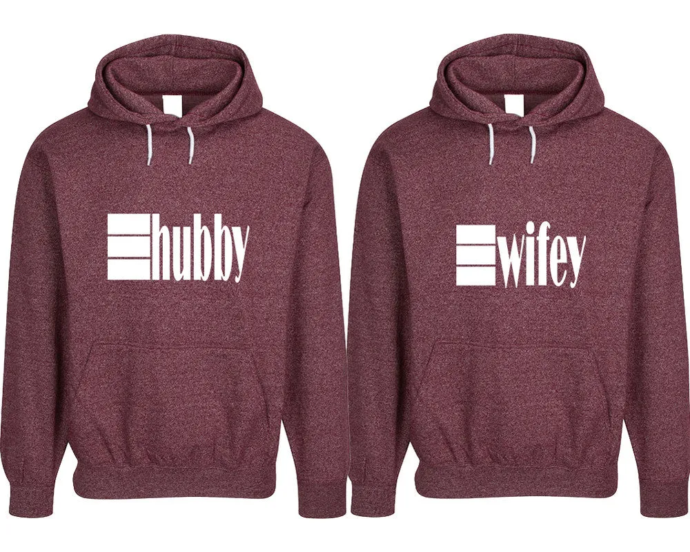 Hubby Wifey Couple Matching Speckle Hoodies