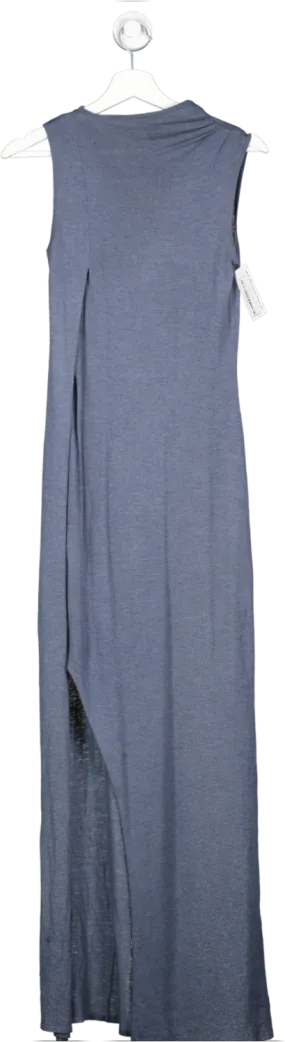 Karen Millen Blue Cashmere Blend Knit Midaxi Dress UK XS