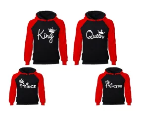 King and Queen Adult, Prince and Princess Youth Matching Pullover Hoodies