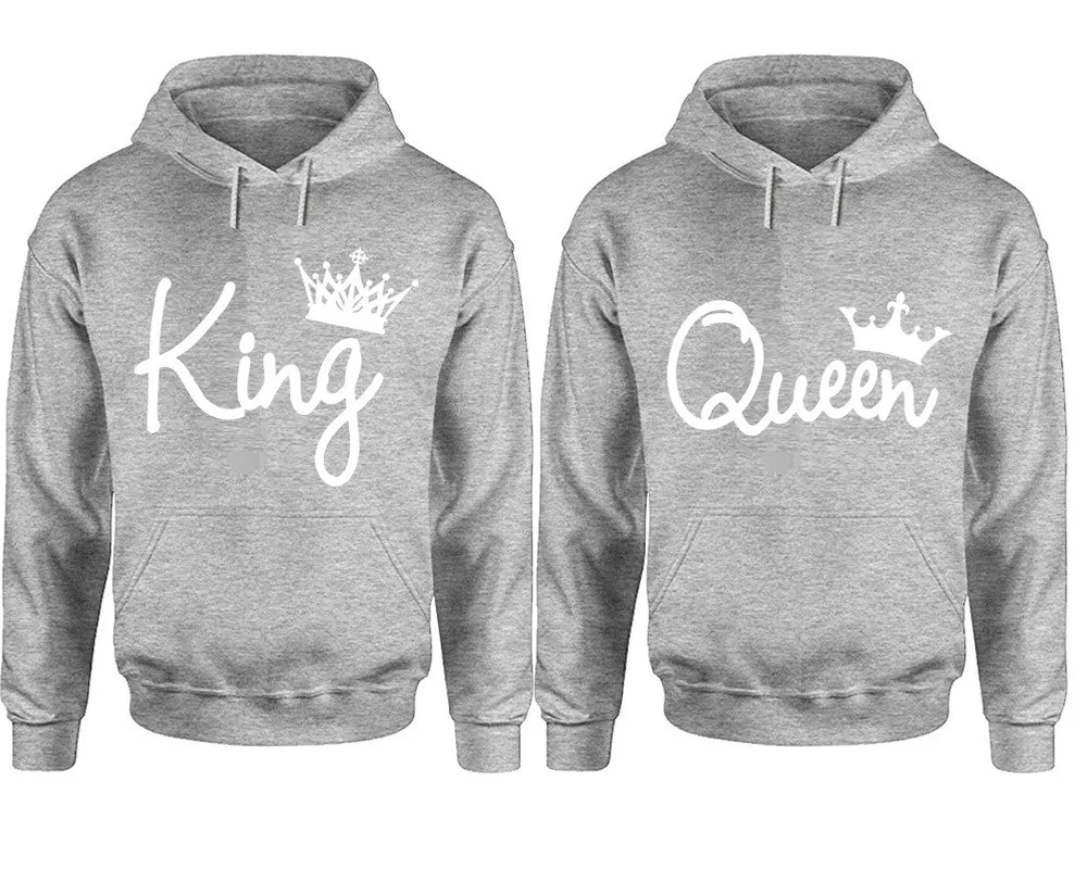 King and Queen Couple Matching Pullover Hoodies