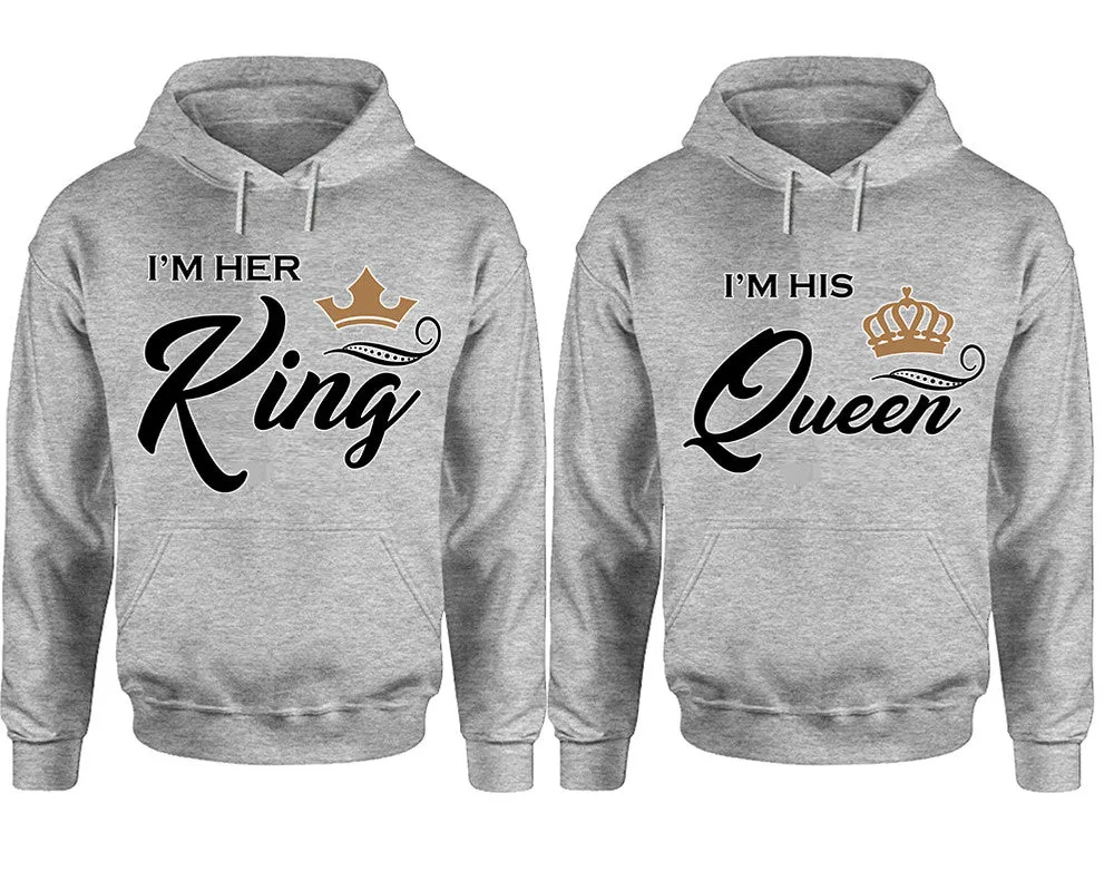 King and Queen Couple Matching Pullover Hoodies