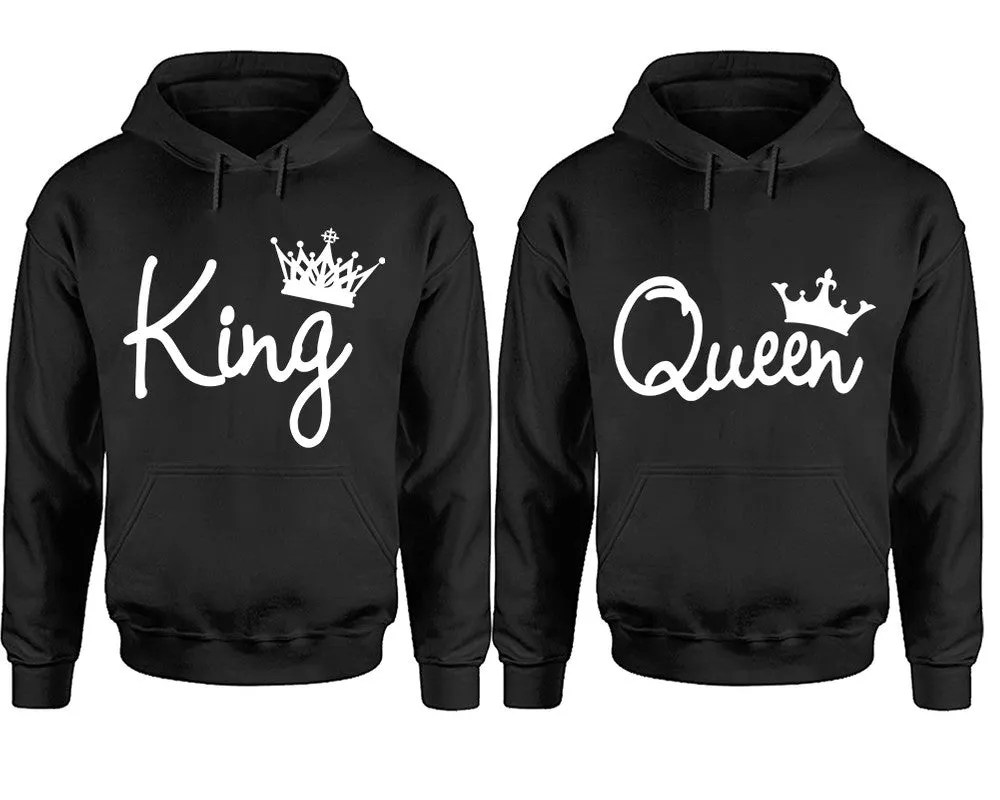 King and Queen Couple Matching Pullover Hoodies