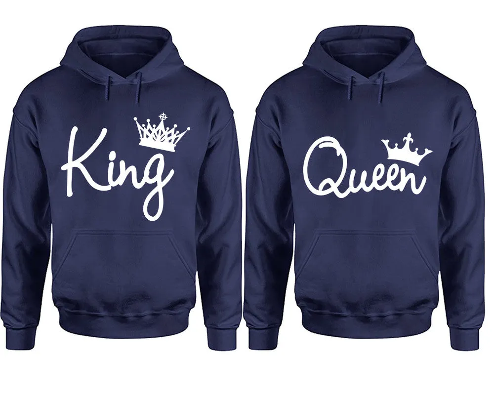 King and Queen Couple Matching Pullover Hoodies