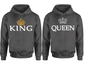 King and Queen Couple Matching Pullover Hoodies