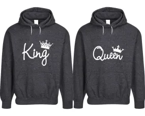 King Queen Couple Matching Speckle Hoodies