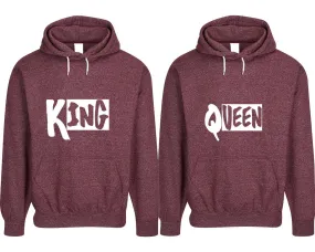 King Queen Couple Matching Speckle Hoodies