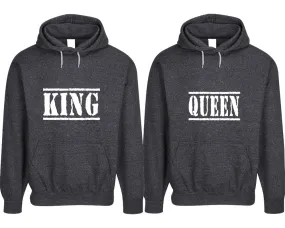 King Queen Couple Matching Speckle Hoodies