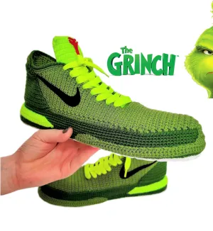 Kobe Bryant Grinch Green Christmas Slippers Custom Sneakers Protro Plush Shoes