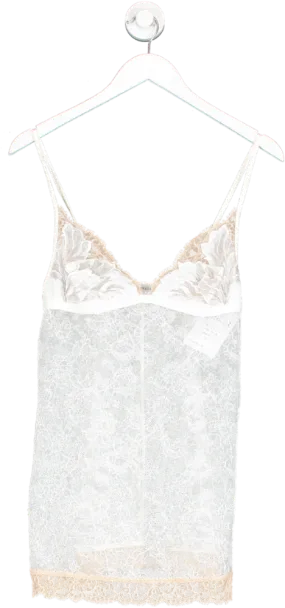 La perla White Lace Slip UK S