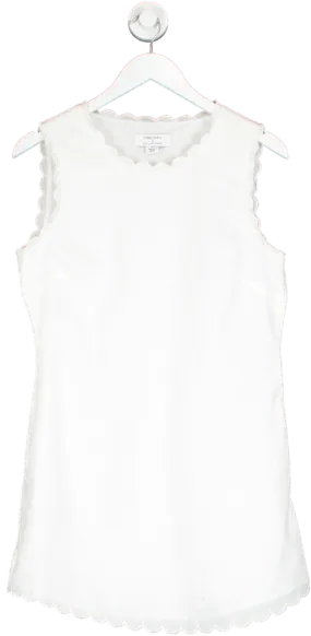 Labelrail White X Collyer Twins Scallop Edge Mini Dress UK 10