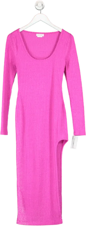 Lovers and Friends Pink Naomi Knit Midi Dress UK 8