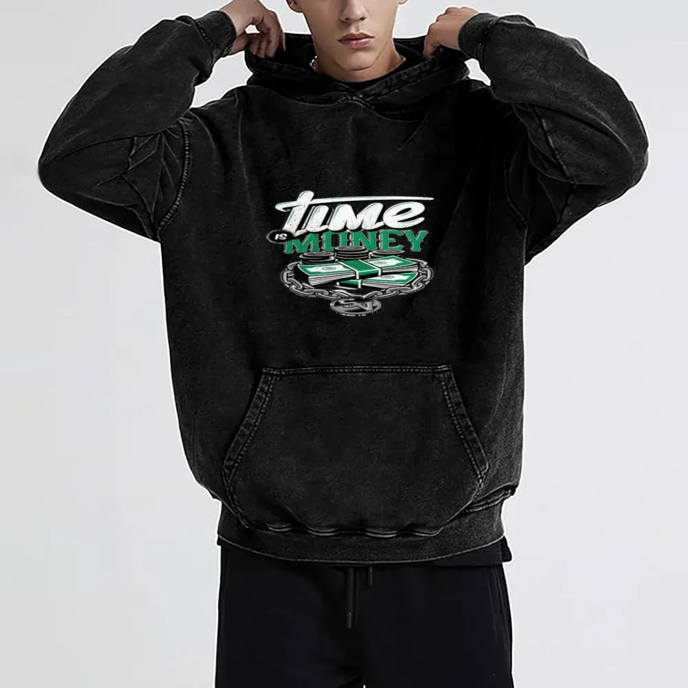 Mens Time Is Money Hoodies