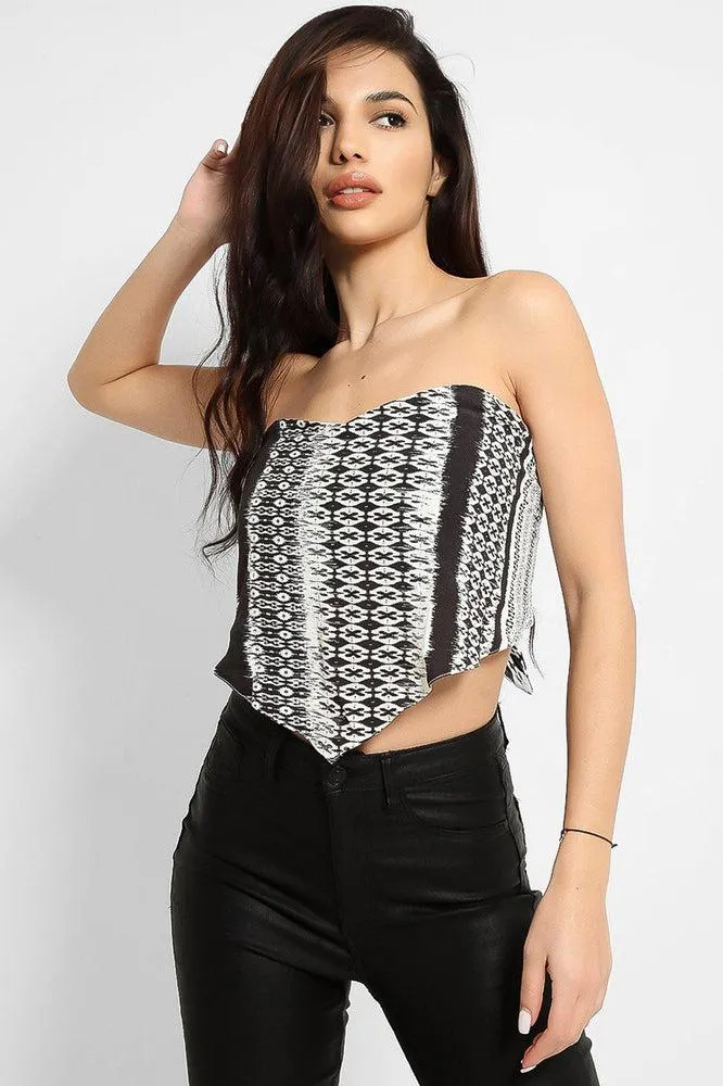 Monochrome Bandeau Scarf Top