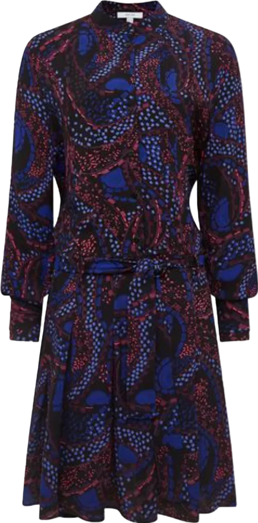 REISS Purple Sienna Printed Mini Dress UK 8