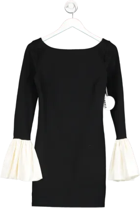 Staud Hawthorne Dress Black Ivory UK XS