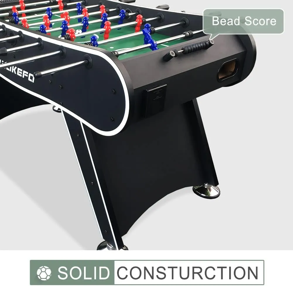 Table Soccer Arcade Game: Table Soccer Table - A match sized soccer table with 2 balls and 2 beverage racks