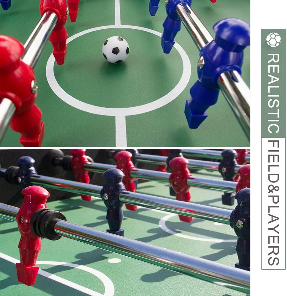 Table Soccer Arcade Game: Table Soccer Table - A match sized soccer table with 2 balls and 2 beverage racks