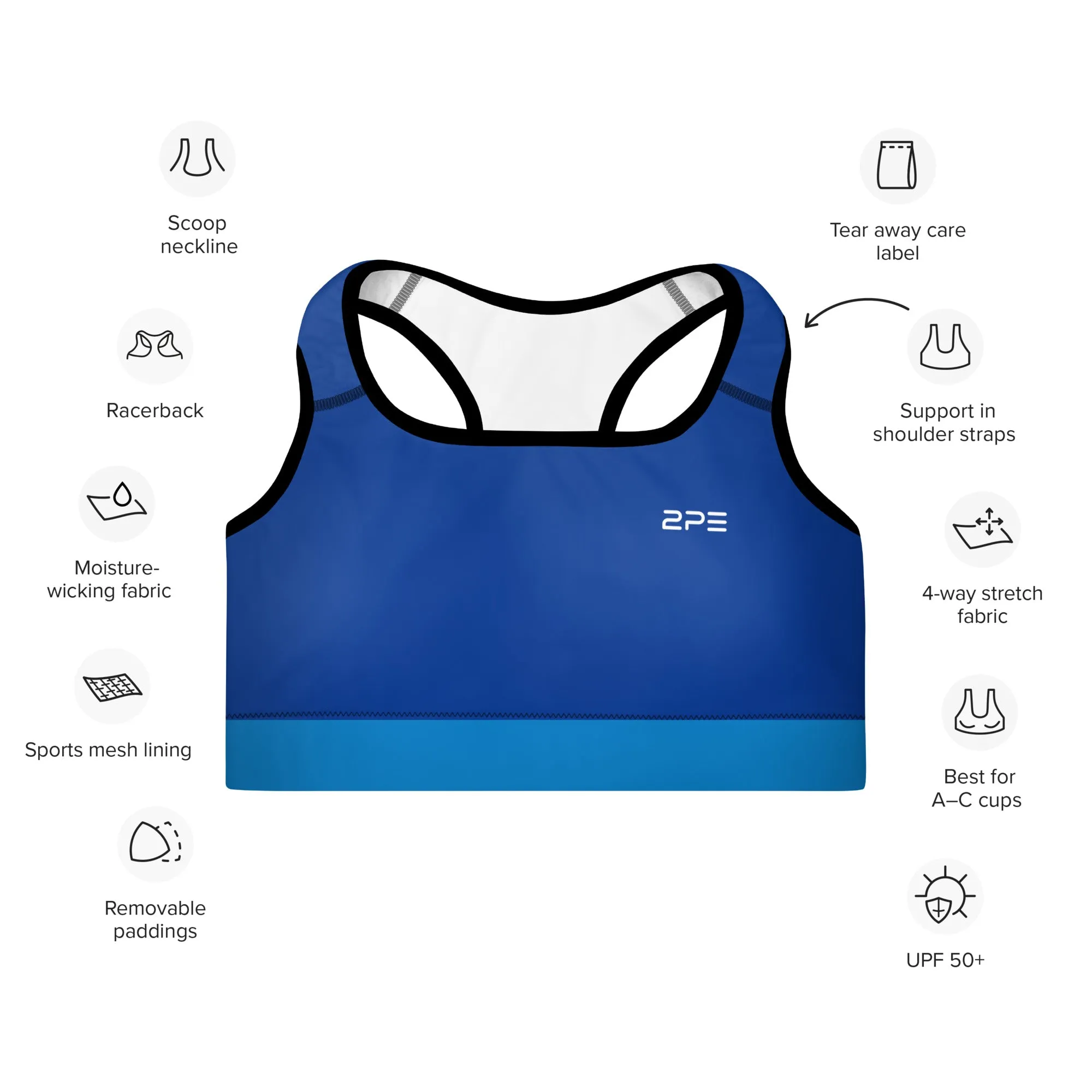 Thin Blue Line Support Padded Sports Bra