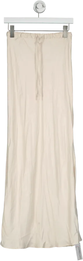 Topshop Cream Satin Skirt UK 4