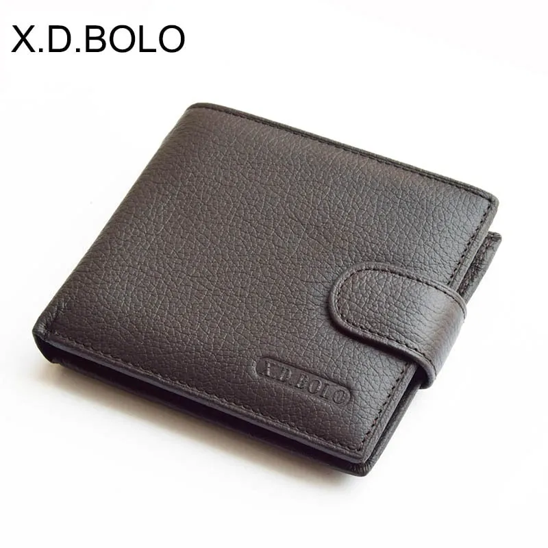 X.D.BOLO Wallet Men Leather Genuine Cow Leather Man Wallets With Coin Pocket Man Purse leather Money Bag Male Wallets Wholesale